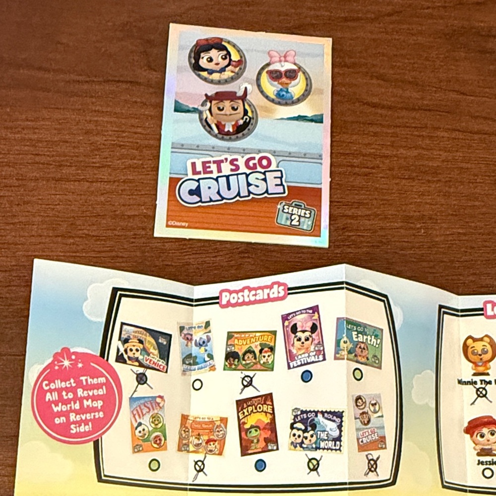 Disney Doorables Let’s Go Series 2 Cruise Collectible Postcard